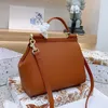 Leather Shoulder Bag Large Capacity Handbags Fashion Crossbody Bags Gold Metal Hardware Interior Zipper Pocket Removable Strap Women Totes Purse