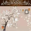 Wallpapers Decorative Wallpaper Abstract Fashion Tree 3D Square Butterfly Background Wall