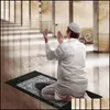 Partido Favor Favorita portátil de tapete de tapete de oração muçulmana portátil com bússola Islâmica Eid Decoração Party Favors