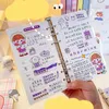 Cuaderno de dibujos animados, Agenda, diario, semanal, mensual, planificador, libro de regalo, papelería escolar, 80 hojas