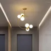 Kronleuchter Moderne minimalistische Wohnzimmer LED-Beleuchtung Glaskugel Kronleuchter Dekoration Restaurant Schlafzimmer Bar Café Innen