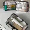 Sacchetti di trucco per trucco con cerniera chiara borse cosmetiche in PVC trasparente organizzatore da viaggio portatile Waterproof Galleria Cosmetic Box