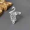 Vintage Black Silver Color Phoenix Bird Ring for Women Size Adjustable Stainless Steel Ring Boho Style Female Jewelry