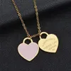 Pendant Necklaces Stainless Steel Jewellery Christmas Gifts Luxury Designer Jewelry Vintage Gold Chain Pendants Friendship Punk Accessories Couple Necklace