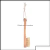 Bath Brushes Sponges Scrubbers Brushes Natural Boar Bristles Spa Facial Brush Face With Wood Handle Remove B Otxmm