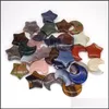 Arts And Crafts Wholesale Moon And Star Shaped Statues Natural Crystal Stone Colorfl Mascot Meditation Healing Reiki Gemstone Gift R Dhbtw