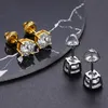 Boucles d'oreilles rondes en argent Sterling 925, pierre Moissanite scintillante, 3mm-8mm, pour hommes et femmes, joli cadeau