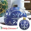 Decorazioni natalizie 60CM Sfera decorata gonfiabile per esterni PVC Giant Big Large s Giocattolo per albero di Natale senza luce 221109