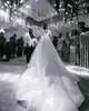 Robes de mariée sirène en dentelle gracieuse 2023 col haut, plus la taille robes de mariée avec surjupes manches longues tulle robe De Novia BC242v