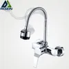 Kitchen Faucets Stream Spray Bubbler Bathroom Faucet Wall Mounted Dual Hole and Cold Water Flexible Pipe Mixer 221109