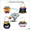 Other Festive Party Supplies Kids Halloween Candy Bags Gold Veet Pumpkin Bag Witches Bucket Gift Storage Decorations Drop Delivery Dhi3B