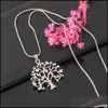 Pendant Necklaces Hip Hop Jewelry Men Elegant Pretty Gold Color Statement Necklaces Long Chain Necklace Tree Of Life Pendant Drop De Dhg2J