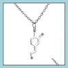 Pendentif Colliers Dopamine Molecar Science Étudiant Collier Drop Delivery Bijoux Colliers Pendentifs Dhcki