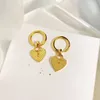 Stud Vintage Designer Dangle Earrings Alphabet Initial Letter Gold Cute Heart Charm Earrings For Women Lovers Jewelry Gift R230619