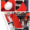 Stol täcker julomslag Red Santa Hat Back Table Party Decoration år 2023 Hem