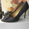 Escarpins à talons hauts pour femmes, chaussures de mariage, bas rouges, semelle à bout pointu, avec Logo, sacs anti-poussière, R754 #