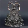 Arts And Crafts Resin Statues Cernunnos Sitting Statue Scpture Celtic God Figure Underworld For Home Garden Decoration 210727 Drop D Dhneg