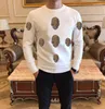 Suéteres masculinos 2022 Sweater Sweater Diamond Roupas de diamante simples Moda O-G-Goles Longo Longo Top Diário Use Hip