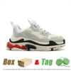 Paris 17FW Dad Shoe Triple S Casual Shoes Men Women for Vintage Old Grey White Black Sneakers Mens Spring Chaussures Navy Blue Casuals Daddy Shoes