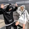 Sweats à capuche pour femmes Sweat-shirts Animal Femmes Harajuku Kawaii Lapin Sweat Tops Mignon Lapin Graphique Survêtement Coréen Couple E Filles 221109