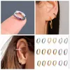 Boucles d'oreilles créoles bijoux de corps Huggie boucle d'oreille Daith conque confortable coloré CZ zircon cubique Zircon oreille Piercing