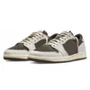 1 Retro Low Og Travis Scotts Butach Butach Buty 1s High Men Kobiety Dark Reverse Mocha Lost and Found Starfish Patent Patent Hoded Mens Treners Sports Sneakers