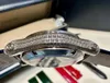 ファッション女性の機械時計シルバースチールケース2892スーパームーブメントダイヤルカラーダイヤモンド36mmインテリアセブンダイヤモンドクラシック人気防水カジュアルウォッチ