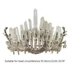 Pinces à cheveux, couronne en cristal de Quartz, accessoire de tête, cerceau fait à la main, croissant décoré, couvre-chef de luxe gothique Baroque, couvre-chef