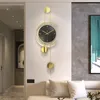 Zegary ścienne duży zegar nowoczesny design dom domowy dekoracyjny metal kreatywny złote nordyckie zegarki dekoracion salon casa