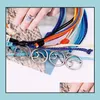 Bracelets de charme novas pulseiras de cera de cera mtilayer amizade pulseira de onda de onda de onda ajustável para mulheres meninas epacket dr dhq7l