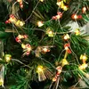 Cordes 20 LED Noël Fée Lumière Chaîne Bonbons Canne Cloches Arbre De Noël Ornement Guirlande Lumières Année En Plein Air Décoration de La Maison