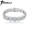 Bracelets porte-bonheur TOPGRILLZ 13mm Personnalité Baguette Bracelet Miami Chaîne Cubaine Haute Qualité Glacé Zircone Hip Hop Bijoux Pour Cadeau 221109