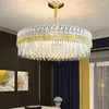 Pendants lampes europ￩en lustre en cristal rond de salon