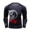 T-shirt da uomo Uomo Moda Camicia a compressione con stampa serpente 3D MMA Fitness maschile Abbigliamento di marca Costume Cosplay Top T-shirt bodybuilding