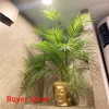 Decorative Flowers Wreaths 125cm Large Artificial Palm Tree Tropical Plants Branch Plastic Fake Leaves Green Monstera For Christmas Home Garden Room Decor 221109