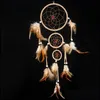 Favore di partito All'ingrosso New Round Ethnic Dream Catcher Feather Home Wall Hanging Decor Artigianato Drop Delivery Garden Festive Party Suppl Dhacr