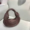 Lady Abottegas Authentic Vneta Bags Ladies Knuted Underarm Classic Bag Fashion Bags Ramen Venet Double Designer Twisted Noodle Hand Woven Jodie Outlet SMFK Yiwwp