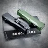 Benchmade 4850 OM Auto Składanie noża 2.44 "s30V satynowe punktowe punktowe ostrze cynkowymi uchwyty ręczne narzędzia do przeżycia polowania z klipsem do kieszeni BM 535 3300 UT85
