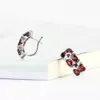 Ear Cuff GEM039S BALLET Natural Garnet Gemstone Earrings 925 Sterling Silver Mona Lisa Clip Earrings for Women Wedding Jewelry 2670811