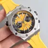 Topmerk zwart siliconen 43 mm quartz mode heren tijdklok horloges auto datum mannen jurk designer horloge groothandel mannelijke geschenken polshorloge relogios