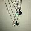 Anhänger Halsketten Tibetanische Silber Halskette Kette Runde Diamantanhänger für Frauen Geschenk Colgantes de oder Bizuteria Gemstone 925 Topaz