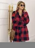 Giubbotti da donna Fitshinling Cappotti invernali vintage Plaid Caldo Arrivo Moda Soprabito Abbigliamento femminile Peluche Cappotto morbido 221109