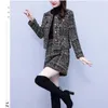 Tv￥delad kl￤nning Kvinnors modedr￤kt Kort kjol Tv￥del 2022 Autumn Winter Korean Elegant Vintage Slim Blazer Jacket Mini kjolar