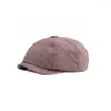 BERETS RETRO SBOY CAP COMON BERET MÄNS GENTLEMANS FLAT TOP CASUAL STREET HERRINGBONE ONE PACK GW4509