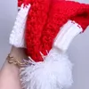 عيد الميلاد المتماسك قبعة الصوف الحمراء سانتا كلوز كاب ثخانة الحفل القبعات شتاء الحفاظ على قبعات دافئة ديكور عيد الميلاد هدية BH7906 TYJ