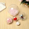 Juldekorationer 5/10st 4/5/6/7cm transparent boll ￖppen plastklart Bauble Ornament Party Hanging Present Package Package Supplies