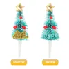 Fournitures de fête 30 pièces décorations de gâteau Adorable exquis créatif arbre de noël Cupcake ornement pour mariage