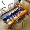 Tala de mesa 3D Toeira de mesa de Natal Rouda de ouro Retrangular impermeável retangular e para o armário de cabeceira Casamento de armário
