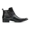 Iron Head Stivaletti da uomo neri Scarpe fatte a mano in vera pelle Fibbie con zip Rock Fashion Botas Hombre Taglie grandi