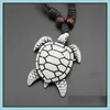 Anhänger Halsketten Schildkröte Halskette Männer Frauen Imitation Yak Knochen Niedliche Schildkröte Hawaii Tribal Surfer Meeresschildkröten Charms Anhänger Neckl Dhady